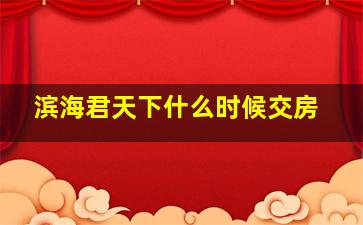 滨海君天下什么时候交房