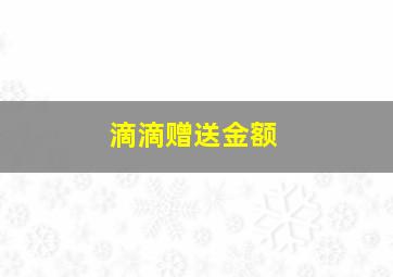 滴滴赠送金额