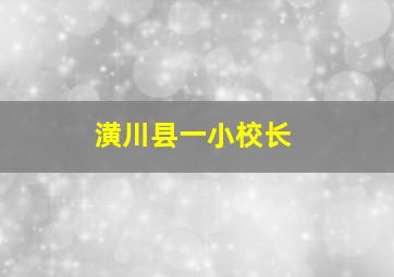 潢川县一小校长