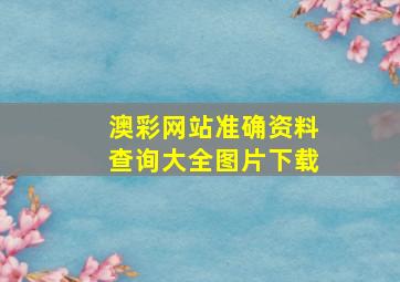 澳彩网站准确资料查询大全图片下载