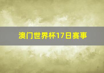 澳门世界杯17日赛事