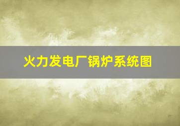 火力发电厂锅炉系统图