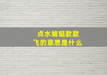 点水蜻蜓款款飞的意思是什么