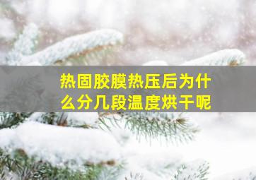 热固胶膜热压后为什么分几段温度烘干呢