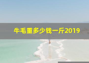 牛毛重多少钱一斤2019