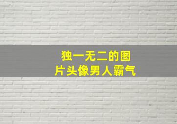 独一无二的图片头像男人霸气