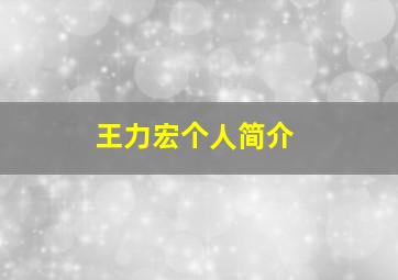 王力宏个人简介