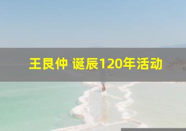 王艮仲 诞辰120年活动