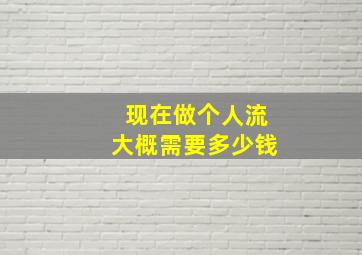 现在做个人流大概需要多少钱