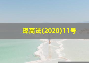 琼高法(2020)11号