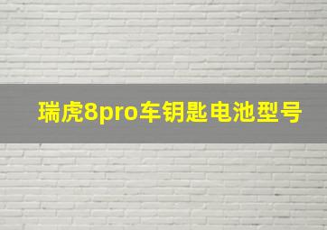 瑞虎8pro车钥匙电池型号