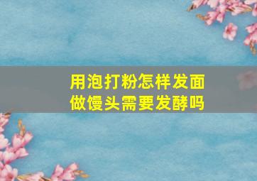 用泡打粉怎样发面做馒头需要发酵吗