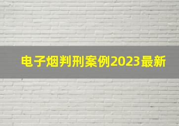 电子烟判刑案例2023最新