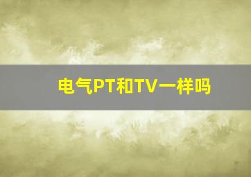 电气PT和TV一样吗