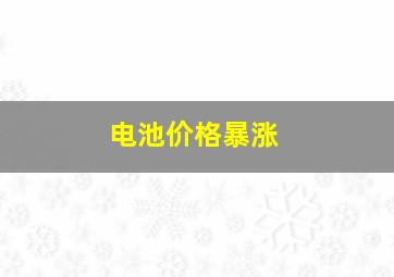 电池价格暴涨