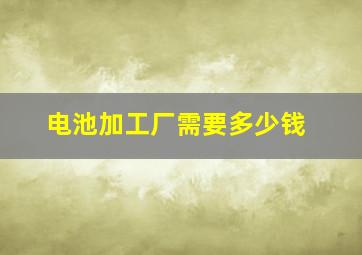 电池加工厂需要多少钱