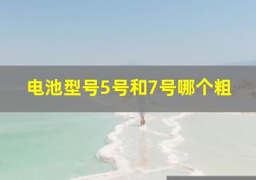 电池型号5号和7号哪个粗