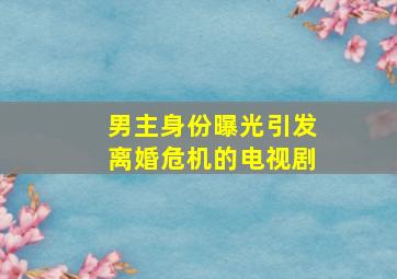 男主身份曝光引发离婚危机的电视剧