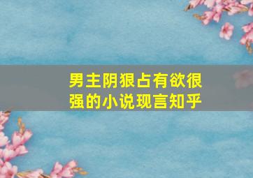 男主阴狠占有欲很强的小说现言知乎