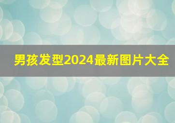 男孩发型2024最新图片大全