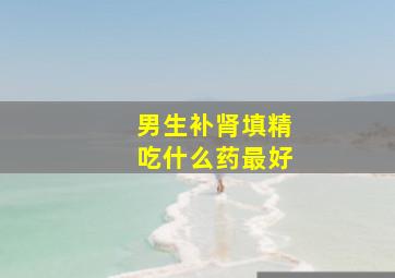 男生补肾填精吃什么药最好