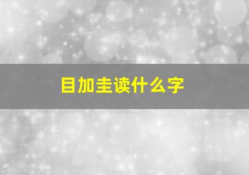 目加圭读什么字