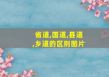 省道,国道,县道,乡道的区别图片