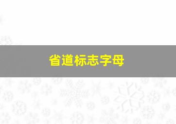 省道标志字母