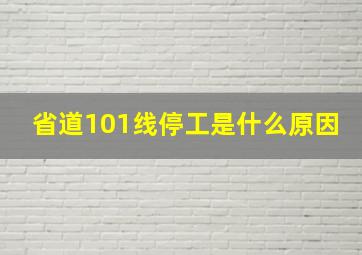 省道101线停工是什么原因