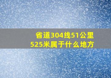 省道304线51公里525米属于什么地方