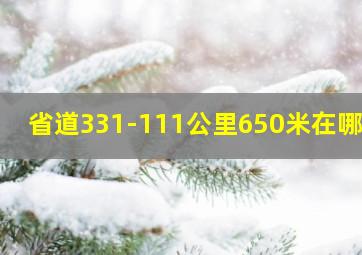 省道331-111公里650米在哪里