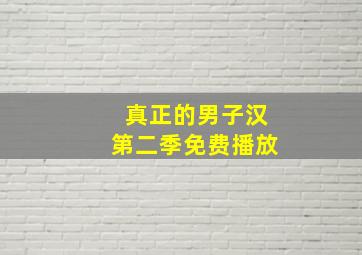 真正的男子汉第二季免费播放