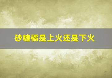 砂糖橘是上火还是下火