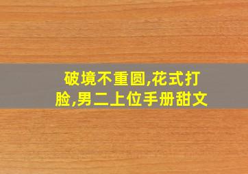 破境不重圆,花式打脸,男二上位手册甜文