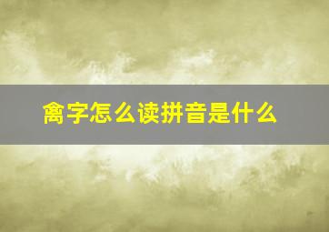 禽字怎么读拼音是什么