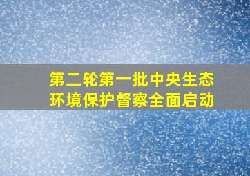 第二轮第一批中央生态环境保护督察全面启动