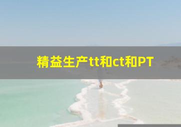 精益生产tt和ct和PT