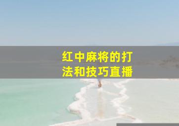 红中麻将的打法和技巧直播