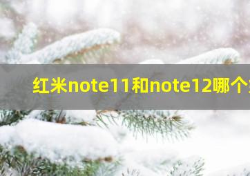 红米note11和note12哪个好