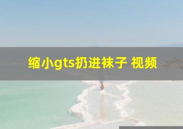 缩小gts扔进袜子 视频