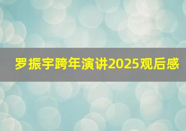 罗振宇跨年演讲2025观后感