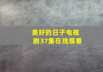 美好的日子电视剧37集在线观看