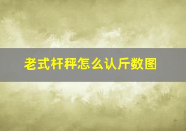 老式杆秤怎么认斤数图