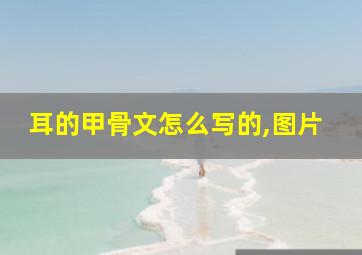 耳的甲骨文怎么写的,图片