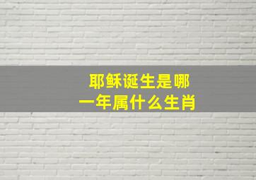 耶稣诞生是哪一年属什么生肖