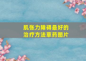 肌张力障碍最好的治疗方法草药图片