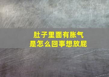 肚子里面有胀气是怎么回事想放屁