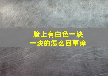 脸上有白色一块一块的怎么回事痒