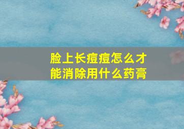 脸上长痘痘怎么才能消除用什么药膏