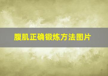 腹肌正确锻炼方法图片